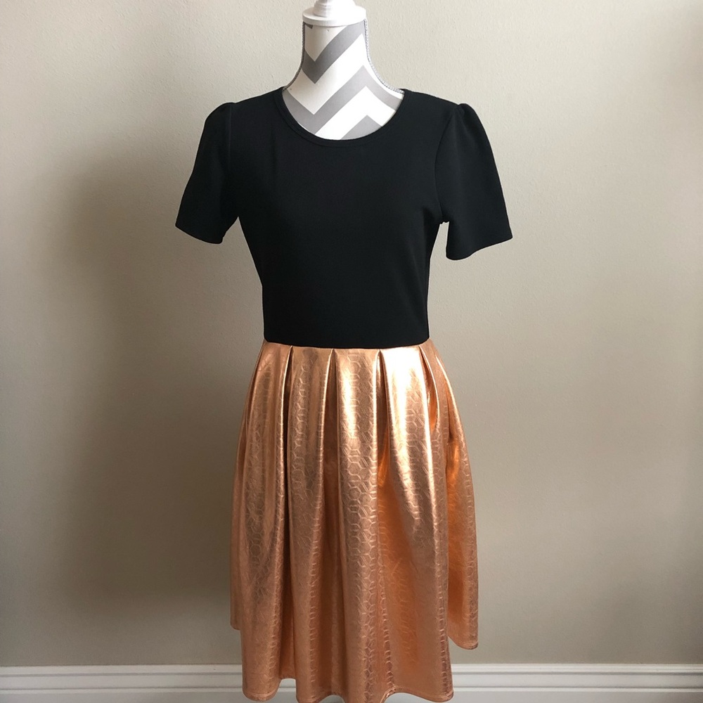 Lularoe Metallic Amelia Dress XL EUC
